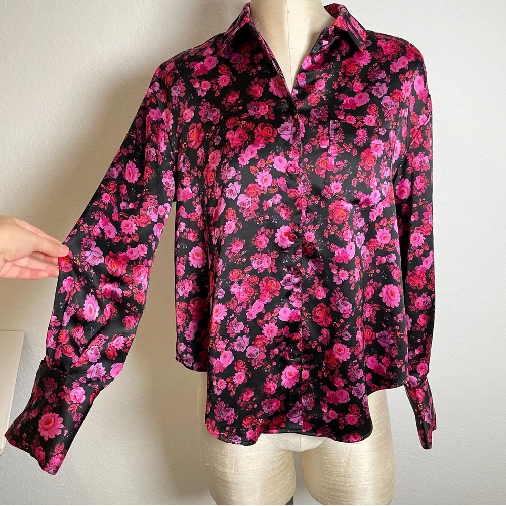 For Love and Lemons X Victoria Secret Lola PJ Top XXS NWOT Valentines colors